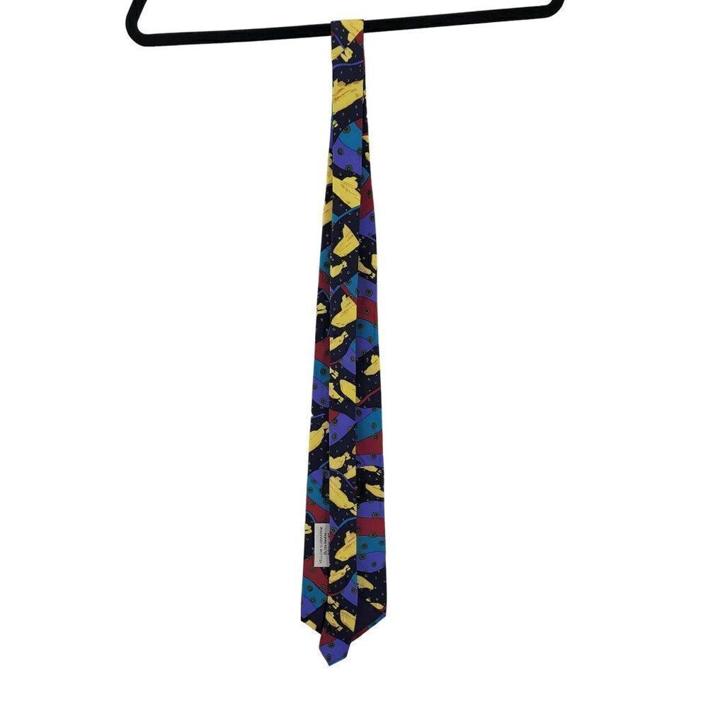 90's The Beatles Neck‎ Tie Yellow Submarine Silk Unisex Whimsical Colorful USA - Picture 2 of 7